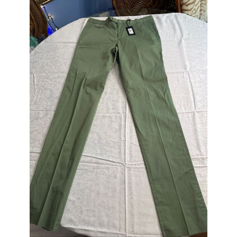 NWT Bonobos Sea Green Slim Fit Chino Pants Size 33 X 37 New